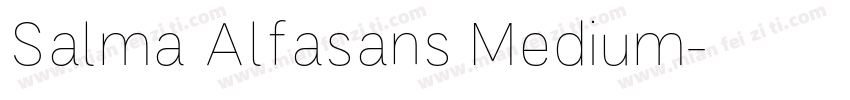Salma Alfasans Medium字体转换